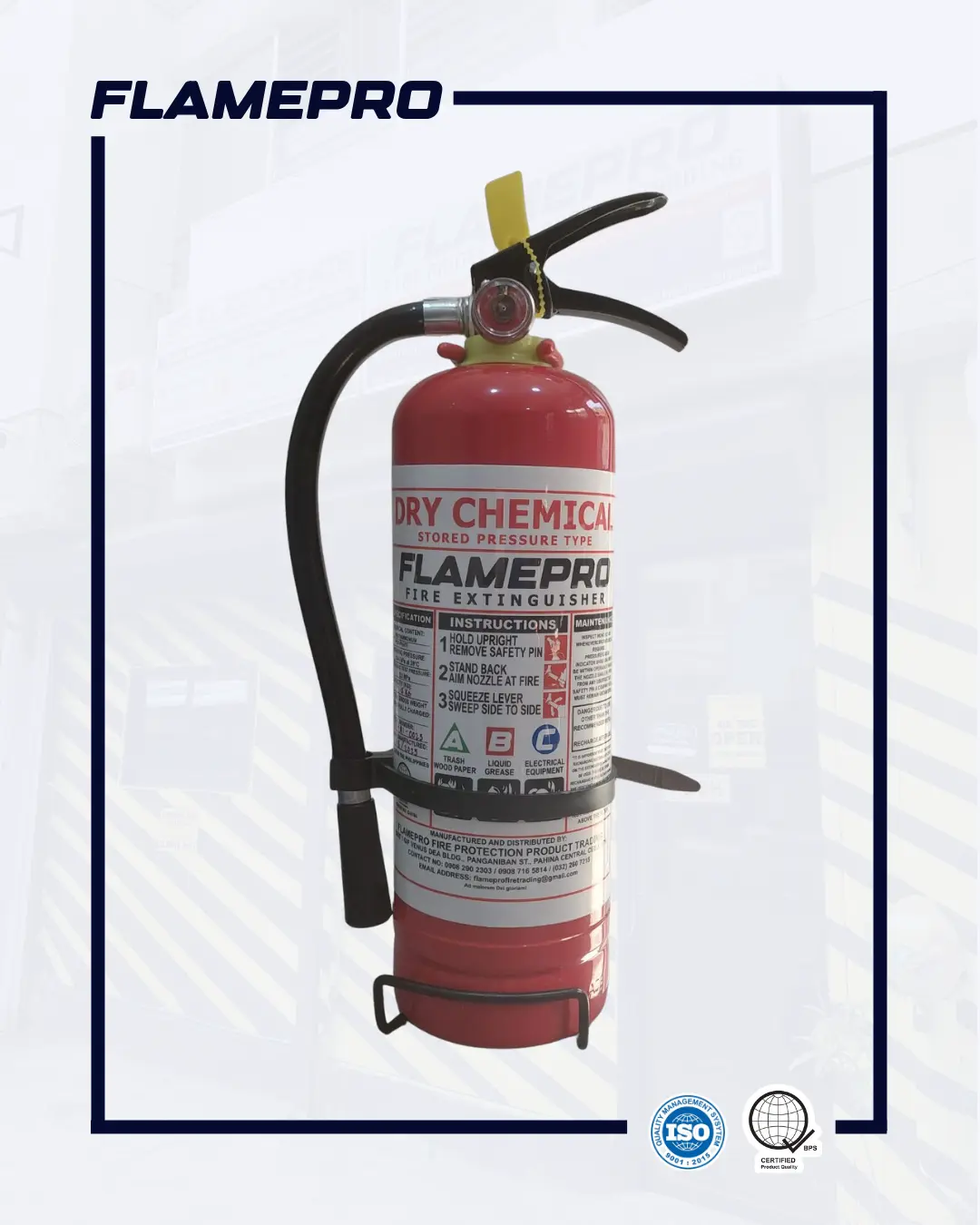 Dry Chemical Red Fire Extinguisher 2.5Kg