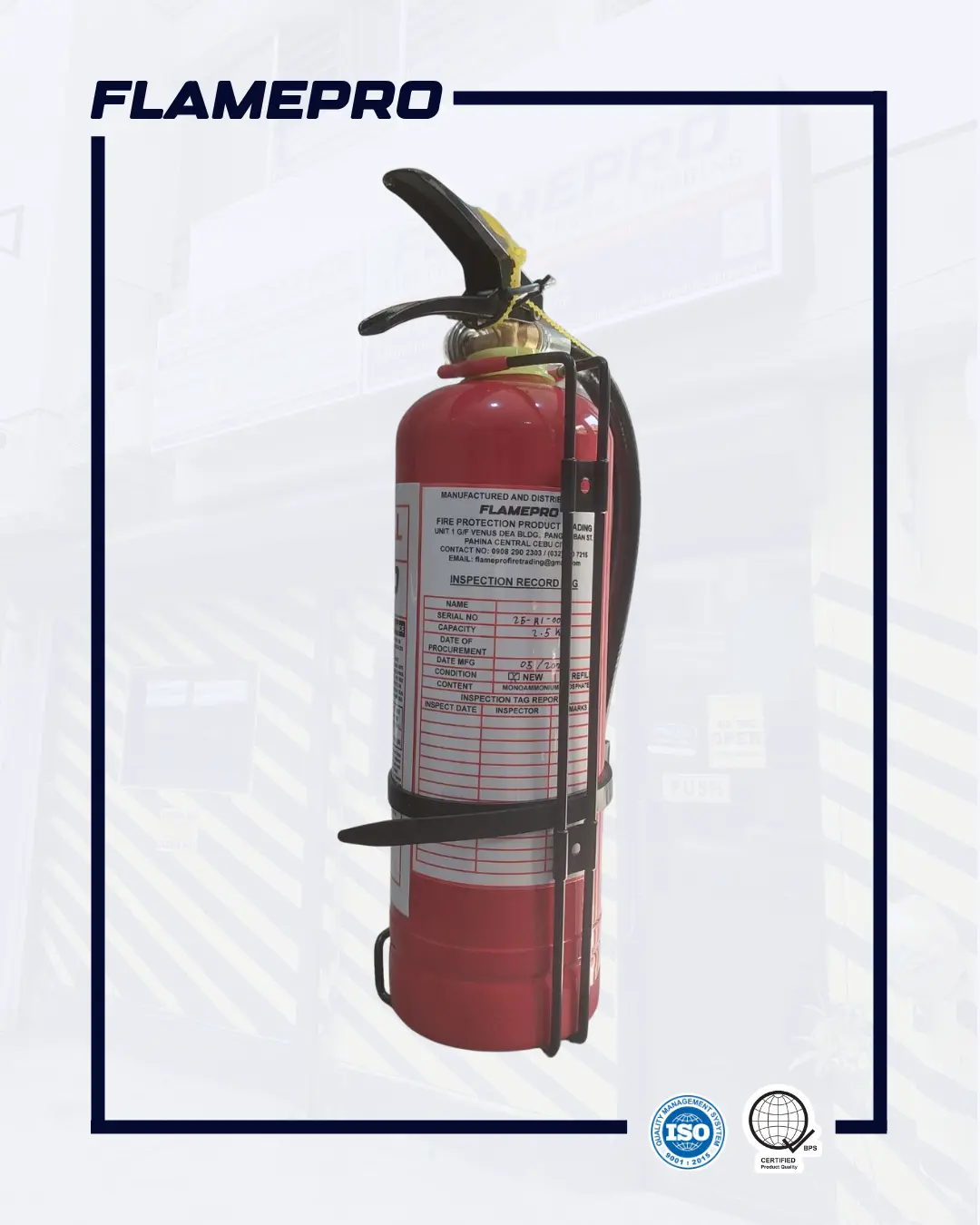 Dry Chemical Red Fire Extinguisher 2.5Kg