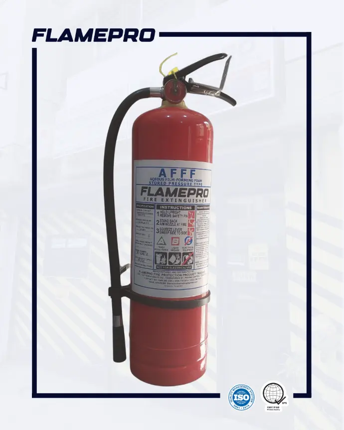 Dry chemical red fire extinguisher 