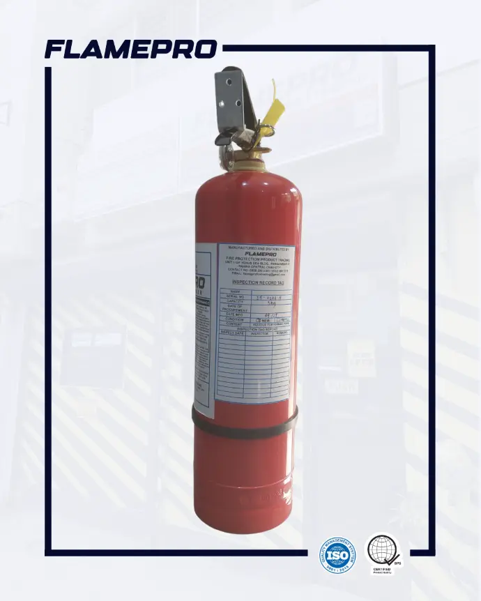 Dry chemical red fire extinguisher 