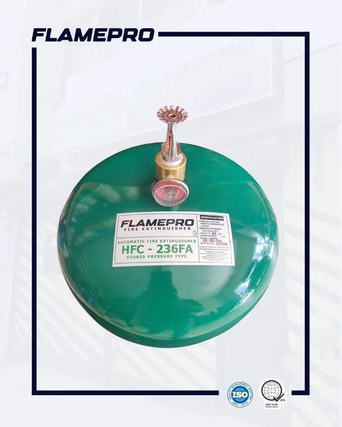 HFC236FA Green Fire Extinguisher Ceiling Type