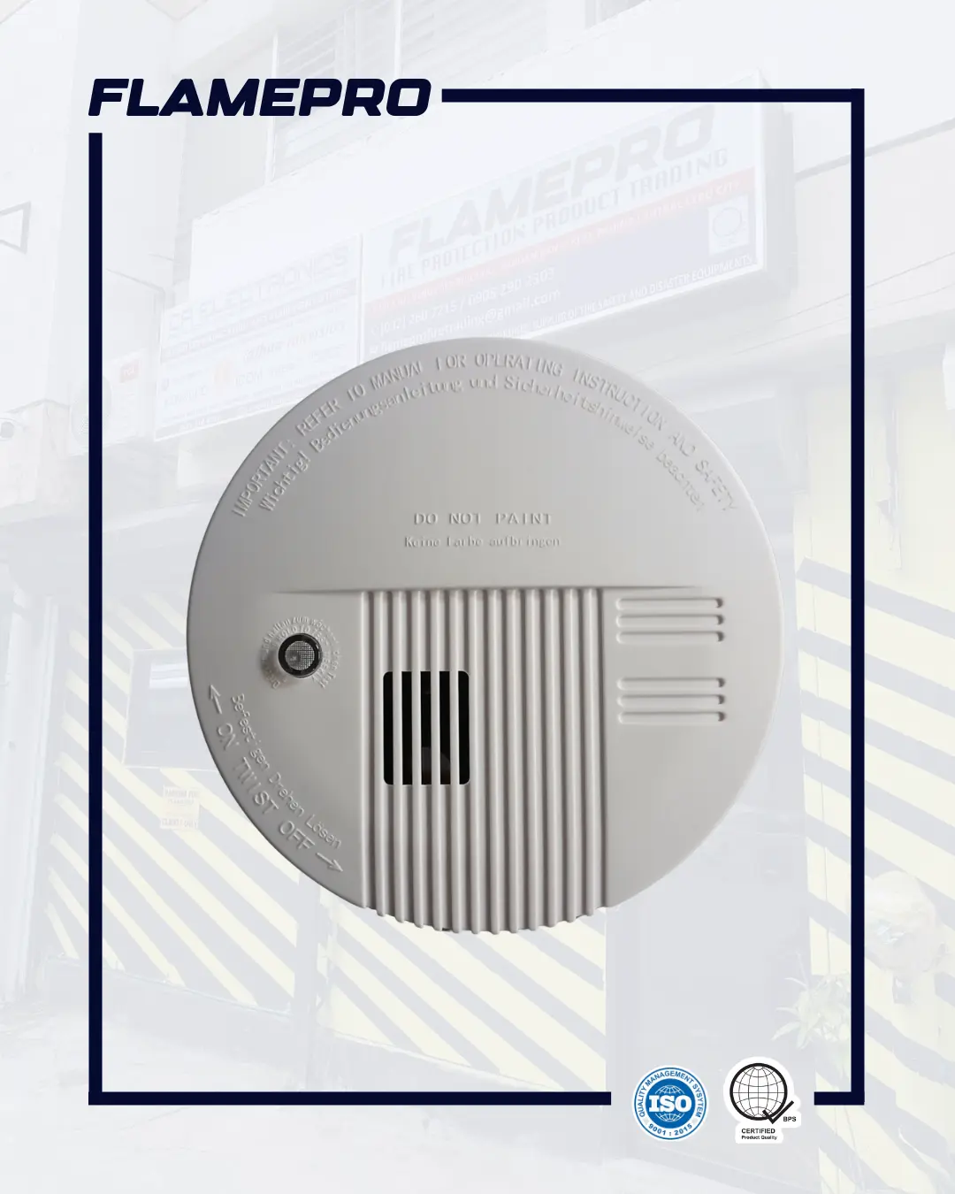 Battery Operated Battery Smoke Detector