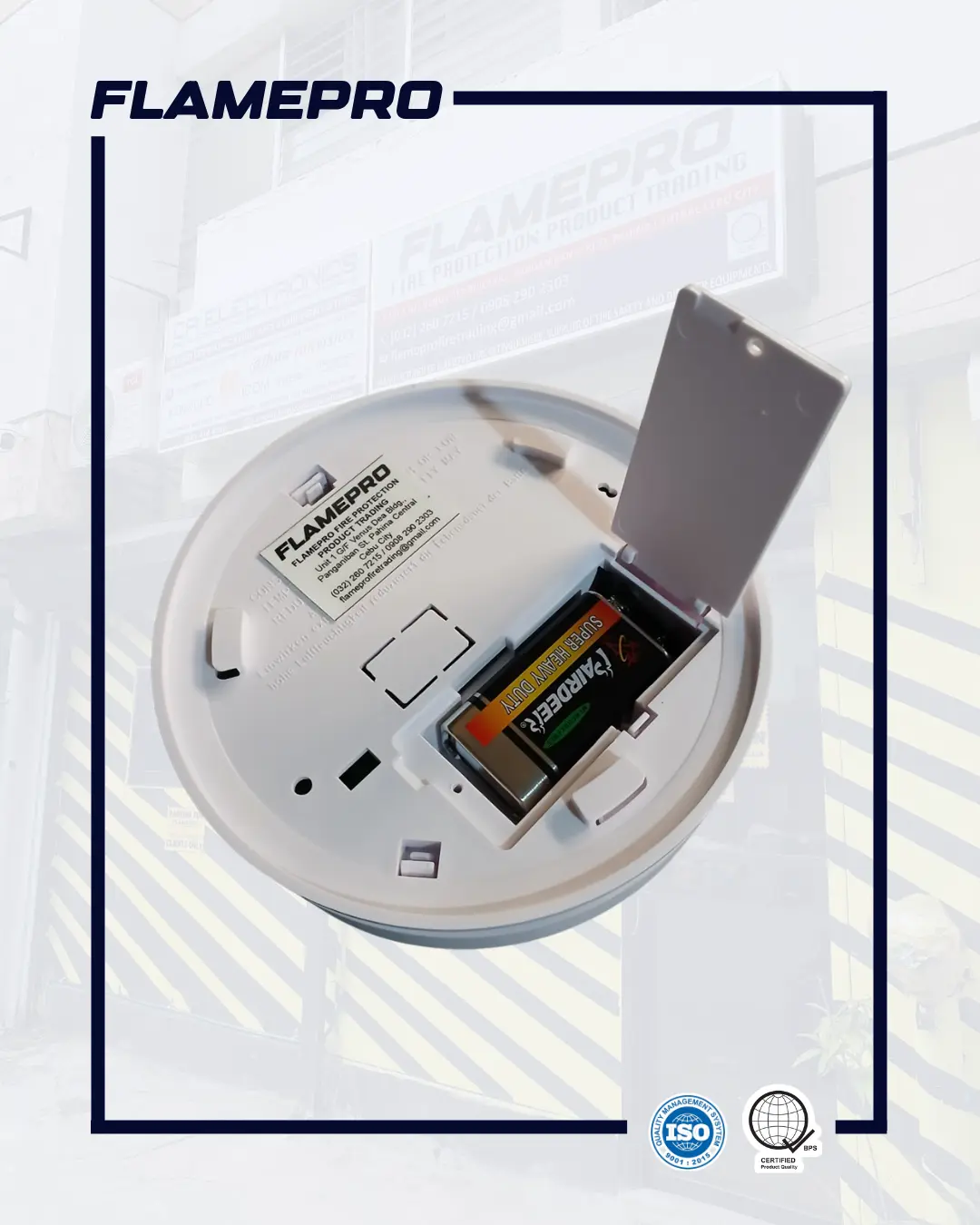 Battery Operated Battery Smoke Detector