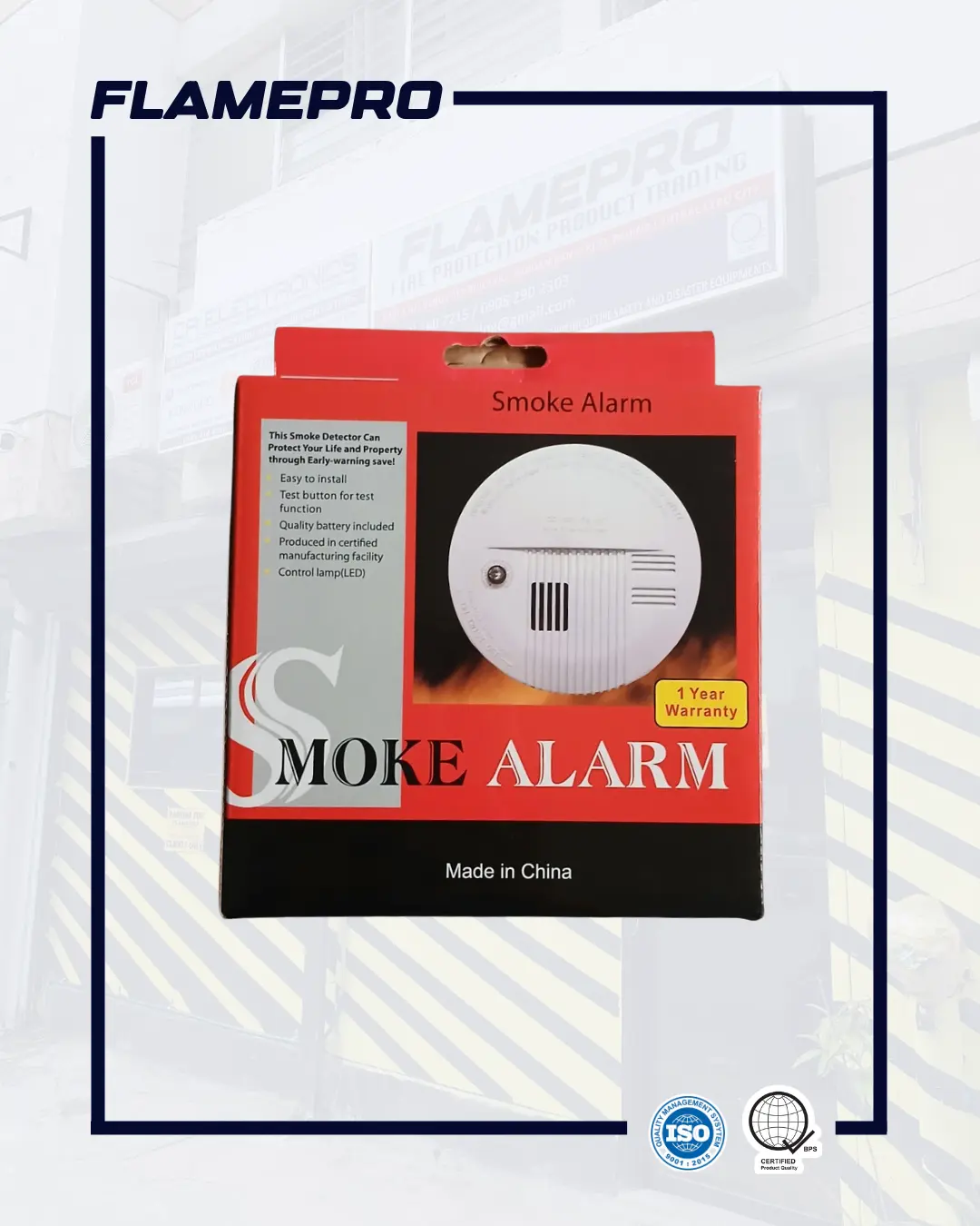 Battery Operated Battery Smoke Detector